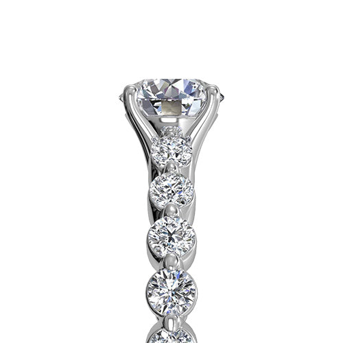 Ritani Shared-Prong Diamond Band Engagement Ring