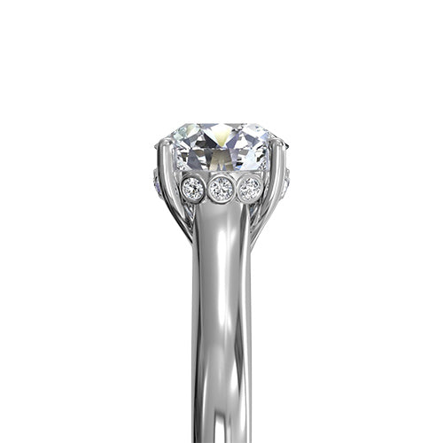 Ritani Solitaire Diamond Engagement Ring with Surprise Diamonds
