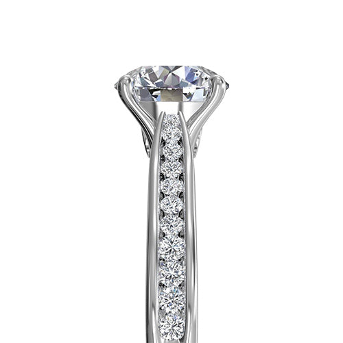 Ritani Channel-Set Diamond Engagement Ring with Surprise Diamonds