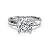 Ritani Solitaire Diamond Tapered Engagement Ring with Surprise Diamonds