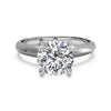 Ritani Solitaire Diamond Knife-Edge Engagement Ring with Surprise Diamonds
