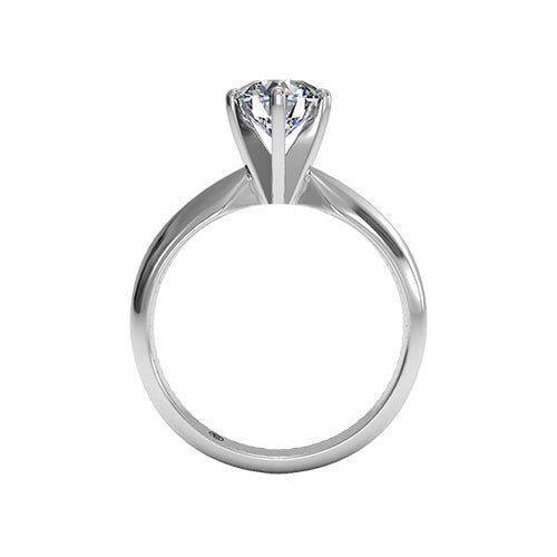 Ritani Solitaire Diamond Six-Prong Knife-Edge Engagement Ring