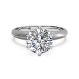 Ritani Solitaire Diamond Six-Prong Knife-Edge Engagement Ring