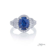 JB STAR PLANTINUM SAPPHIRE AND DIAMOND ENGAGEMENT RING