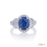 JB Star Rings Sapphire Ring Platinum Sapphire Oval Cut 3.15 ct.