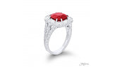 JB Star GIA Certified Ruby & Diamond Ring
