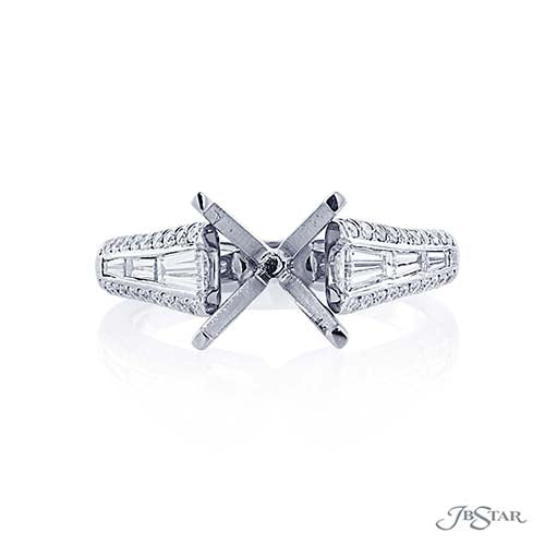 JB Star Platinum Diamond Semi-Mount Engagement Ring - 5248-001