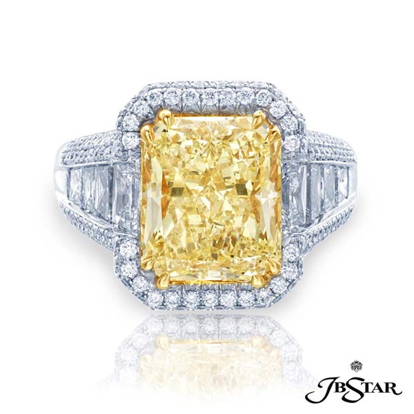 JB Star Platinum And Yellow Gold Yellow Diamond Engagement Ring - 7007-074