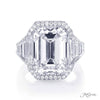 JB Star Platinum Diamond Engagement Ring With Baguettes - 7061-029