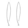 Brevani 14K White Gold Dashing Diamond Linear Geometric Earrings