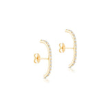 Brevani 14K Yellow Gold Diamond Super Huggie Earrings