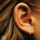Brevani 14K Yellow Gold Diamond Super Huggie Earrings