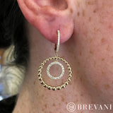 Brevani 14K Yellow Gold Beaded Sphere Dangle Earrings