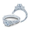 Verragio 14k White Gold Couture 3 Stone Engagement Ring