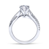 Gabriel & Co. 14k White Gold Contemporary Twisted Engagement Ring