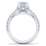 Gabriel & Co. 14k White Gold Contemporary Straight Engagement Ring