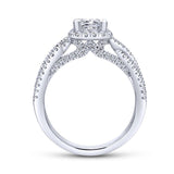 Gabriel & Co. 14k White Gold Entwined Criss Cross Engagement Ring
