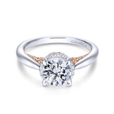 Gabriel & Co. 14k Two Tone Gold Infinity Straight Engagement Ring