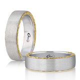 A. Jaffe Two Tone Straight Men's Band with A.JAFFE Iconic Quilts Trim