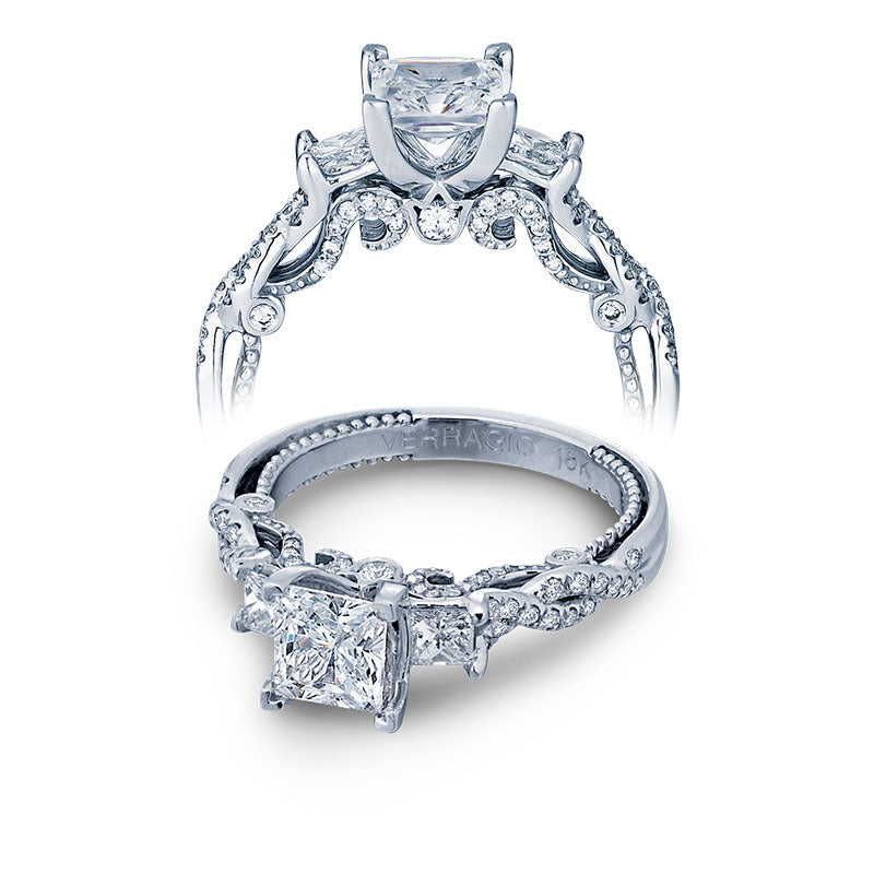Verragio Platinum Insignia 3 Stone Engagement Ring