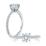 A. Jaffe Classic Micro Pave Engagement Ring