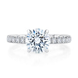 A. Jaffe Round Center Diamond Engagement Ring