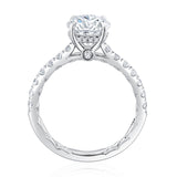 A. Jaffe Round Center Diamond Engagement Ring