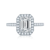 A. Jaffe Classic Emerald Center Diamond Engagement Ring