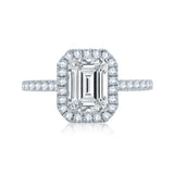 A. Jaffe Classic Emerald Center Diamond Engagement Ring