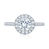 A. Jaffe Timeless Classic Round Cut Diamond Engagement Ring