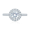 A. Jaffe Timeless Classic Round Cut Diamond Engagement Ring