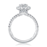 A. Jaffe Classic Oval Center Diamond Engagement Ring