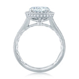A. Jaffe Modern Oval Diamond Engagement Ring