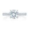A. Jaffe Cross-Over Round Center Diamond Engagement Ring