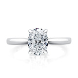 A. Jaffe Classic Solitaire Oval Center Diamond Engagement Ring