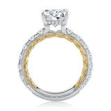 A. Jaffe Two Tone Round Diamond Engagement Ring