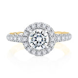A. Jaffe Noble Halo Round Diamond Engagement Ring