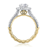 A. Jaffe Noble Halo Round Diamond Engagement Ring