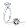 A. Jaffe Four Prong Diamond Engagement Ring