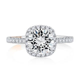 A. Jaffe Modern Round Center Diamond Engagement Ring