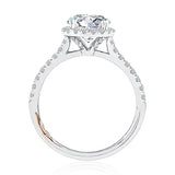 A. Jaffe Modern Round Center Diamond Engagement Ring
