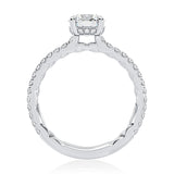 A. Jaffe Classic Round Center Diamond Engagement Ring with a Hidden Halo