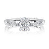 A. Jaffe Four Prong Round Diamond Engagement Ring