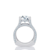 A. Jaffe Diamond Studded Four Row Round Stone Diamond Engagement Ring