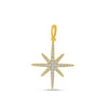 Brevani 14K Yellow Gold Diamond Starburst Pendant