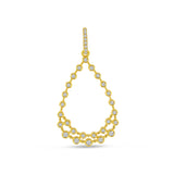 Brevani 14K Yellow Gold Bubble Teardrop Diamond Pendant