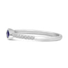Brevani 14K White Gold East West Sapphire and Diamond Precious Marquise Ring