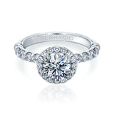 Verragio 14k White Gold Renaissance Halo Engagement Ring