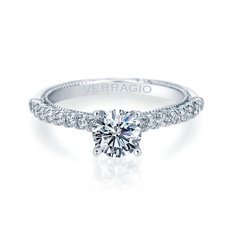 Verragio 14k White Gold Renaissance Straight Engagement Ring