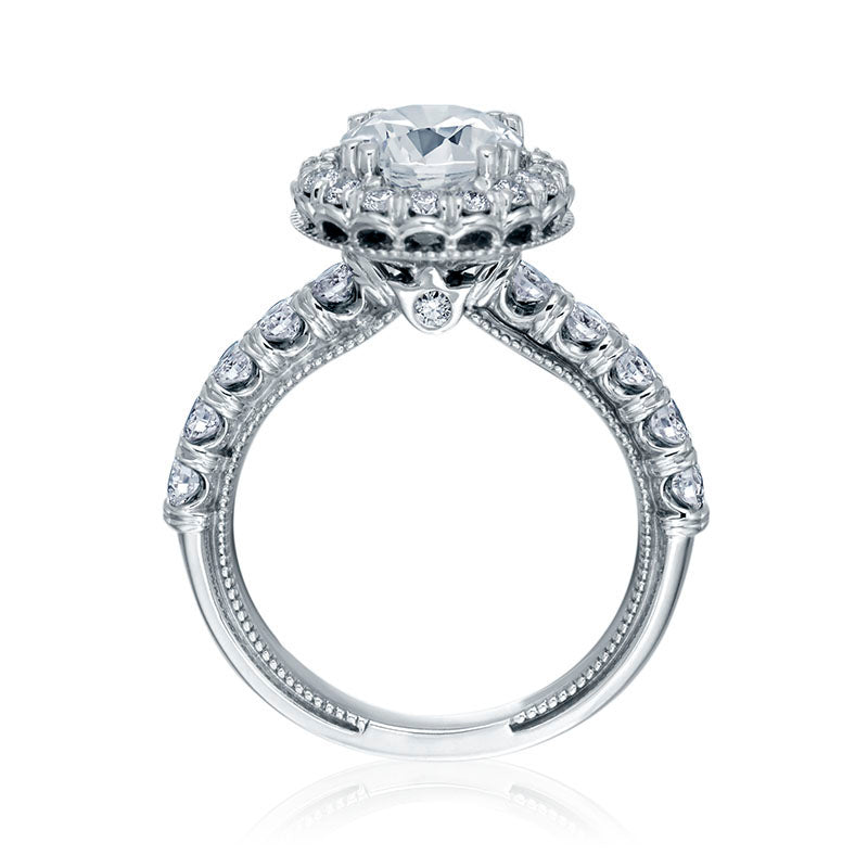 Verragio 14k White Gold Renaissance Halo Engagement Ring